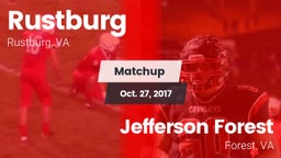 Matchup: Rustburg  vs. Jefferson Forest  2017