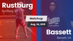 Matchup: Rustburg  vs. Bassett  2018