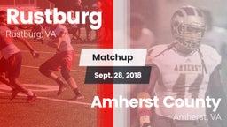 Matchup: Rustburg  vs. Amherst County  2018
