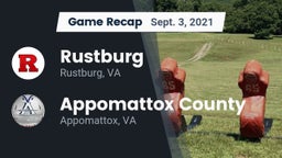 Recap: Rustburg  vs. Appomattox County  2021