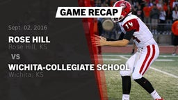 Recap: Rose Hill  vs. Wichita-Collegiate School  2016