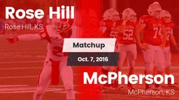 Matchup: Rose Hill High vs. McPherson  2016