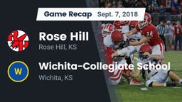 Recap: Rose Hill  vs. Wichita-Collegiate School  2018