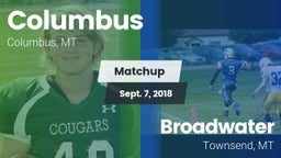 Matchup: Columbus  vs. Broadwater  2018