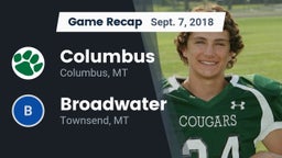 Recap: Columbus  vs. Broadwater  2018