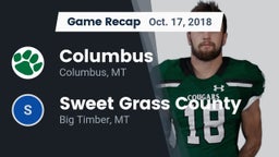 Recap: Columbus  vs. Sweet Grass County  2018