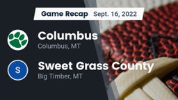 Recap: Columbus  vs. Sweet Grass County  2022