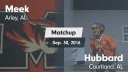 Matchup: Meek  vs. Hubbard  2016