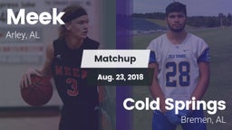 Matchup: Meek  vs. Cold Springs  2018