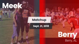 Matchup: Meek  vs. Berry  2018
