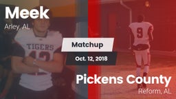 Matchup: Meek  vs. Pickens County  2018