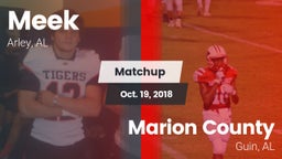 Matchup: Meek  vs. Marion County  2018