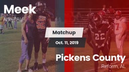 Matchup: Meek  vs. Pickens County  2019