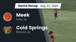 Recap: Meek  vs. Cold Springs  2020