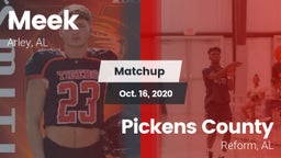Matchup: Meek  vs. Pickens County  2020