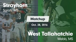 Matchup: Strayhorn High Schoo vs. West Tallahatchie  2016