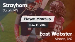 Matchup: Strayhorn High Schoo vs. East Webster  2016