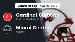 Recap: Cardinal Gibbons  vs. Miami Central  2018