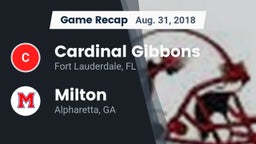 Recap: Cardinal Gibbons  vs. Milton  2018