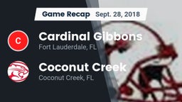 Recap: Cardinal Gibbons  vs. Coconut Creek  2018