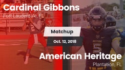 Matchup: Cardinal Gibbons vs. American Heritage  2018