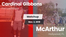 Matchup: Cardinal Gibbons vs. McArthur  2018