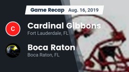 Recap: Cardinal Gibbons  vs. Boca Raton  2019
