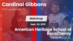 Matchup: Cardinal Gibbons vs. American Heritage School of Boca/Delray 2019