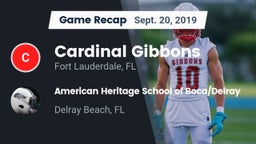 Recap: Cardinal Gibbons  vs. American Heritage School of Boca/Delray 2019