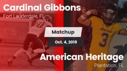 Matchup: Cardinal Gibbons vs. American Heritage  2019