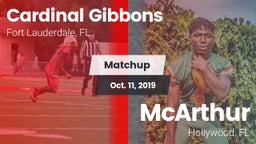Matchup: Cardinal Gibbons vs. McArthur  2019