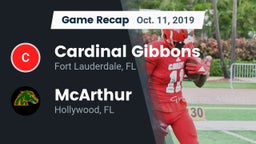 Recap: Cardinal Gibbons  vs. McArthur  2019