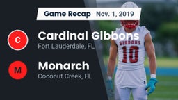 Recap: Cardinal Gibbons  vs. Monarch  2019