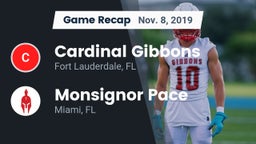 Recap: Cardinal Gibbons  vs. Monsignor Pace  2019