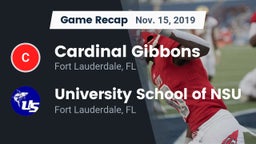 Recap: Cardinal Gibbons  vs. University School of NSU 2019