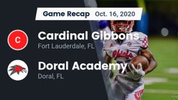Recap: Cardinal Gibbons  vs. Doral Academy  2020
