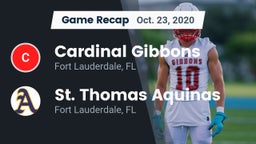 Recap: Cardinal Gibbons  vs. St. Thomas Aquinas  2020