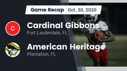 Recap: Cardinal Gibbons  vs. American Heritage  2020