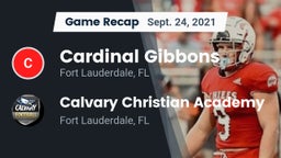 Recap: Cardinal Gibbons  vs. Calvary Christian Academy 2021