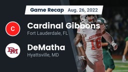 Recap: Cardinal Gibbons  vs. DeMatha  2022