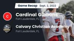 Recap: Cardinal Gibbons  vs. Calvary Christian Academy 2022