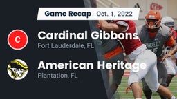 Recap: Cardinal Gibbons  vs. American Heritage  2022