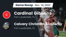 Recap: Cardinal Gibbons  vs. Calvary Christian Academy 2022