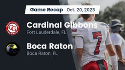 Recap: Cardinal Gibbons  vs. Boca Raton  2023