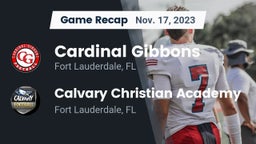 Recap: Cardinal Gibbons  vs. Calvary Christian Academy 2023