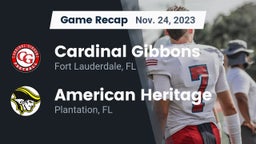 Recap: Cardinal Gibbons  vs. American Heritage  2023