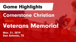 Cornerstone Christian  vs Veterans Memorial  Game Highlights - Nov. 21, 2019