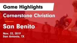 Cornerstone Christian  vs San Benito  Game Highlights - Nov. 22, 2019