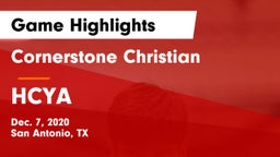 Cornerstone Christian  vs HCYA Game Highlights - Dec. 7, 2020