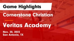 Cornerstone Christian  vs Veritas Academy Game Highlights - Nov. 20, 2023